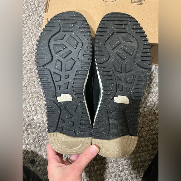 The North Face Men's Black and Green Sueded Waterproof Sneakers - Picture 7 of 9